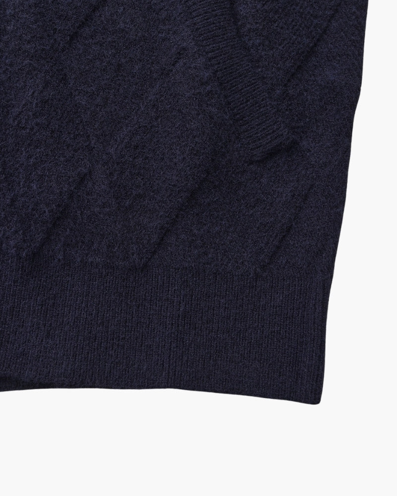 Heritage Diamond Strick-Strickjacke mit Reißverschluss