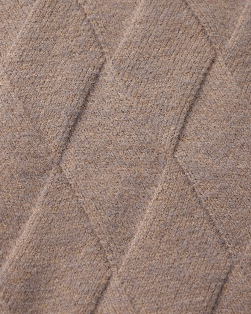 Heritage Diamond Strick-Strickjacke mit Reißverschluss