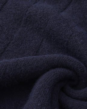 Diamantgestrickter Rundhalspullover