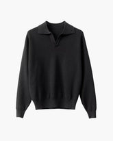 Polo-Pullover aus strukturiertem Strick