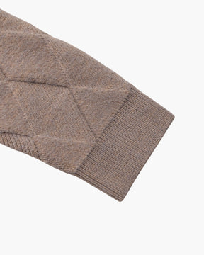 Heritage Diamond Strick-Strickjacke mit Reißverschluss