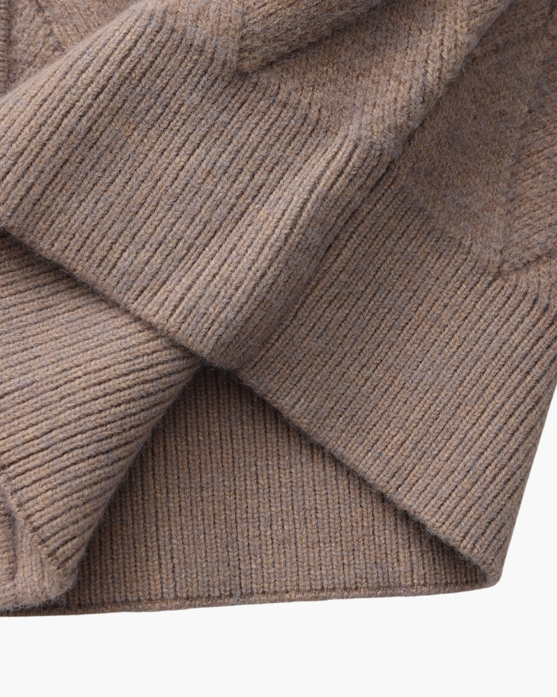 Heritage Diamond Strick-Strickjacke mit Reißverschluss