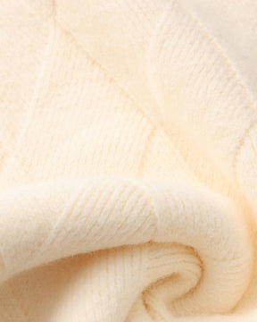 Diamantgestrickter Rundhalspullover